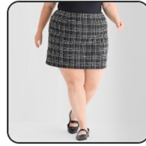 Ashley Graham + JCPenny Plus Size Plaid Mini Skirt
